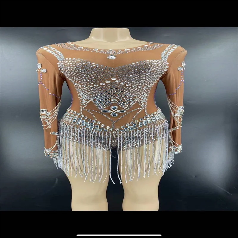 H272 Pole-Dancer Tassels Host Crystals Blue Diamond Model Perform Singer Outdoor Show Elastic Stretched Indoor Festival Party 
H272 Pole-Dancer Tassels Host Crystals Blue Diamond Model Perform Singer Outdoor Show Elastic Stretched Indoor Festival Party