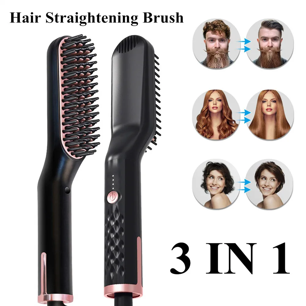 Beard Straightener For Men, Fashion Beard Straightening Brush Heated Hair Straightening Comb Portable Beard Brush Straightener
Beard Straightener For Men, Fashion Beard Straightening Brush Heated Hair Straightening Comb Portable Beard Brush Straightener
