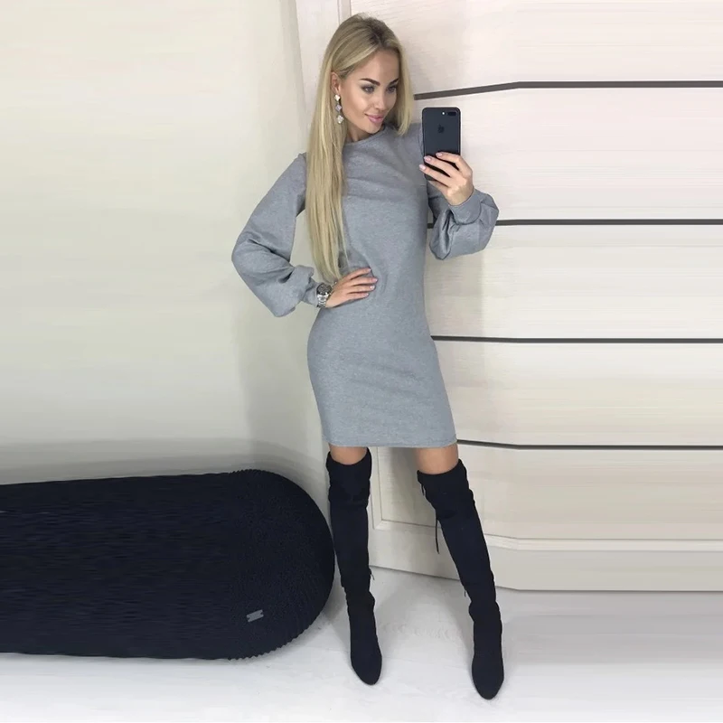 MOARCHO Women Vintage O neck Solid Sheath Long Lantern Sleeve Sexy Club Party Chic Mini Dress 2021 Autumn New
MOARCHO Women Vintage O neck Solid Sheath Long Lantern Sleeve Sexy Club Party Chic Mini Dress 2021 Autumn New