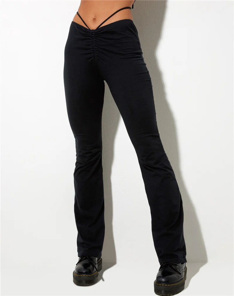 Women Skinny Slim Trousers with Bandage Decoration High Waist Solid Color Summer Clothing Black/Brown/Ary Green/Khaki
Women Skinny Slim Trousers with Bandage Decoration High Waist Solid Color Summer Clothing Black/Brown/Ary Green/Khaki