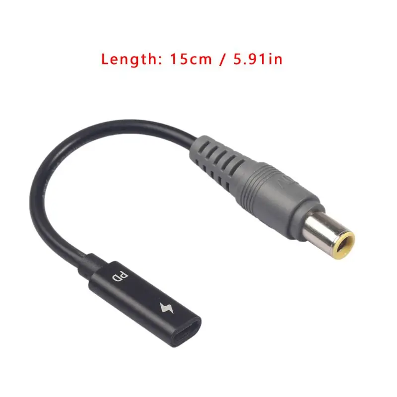 Type-C Female to 7.9mm Male Power Cable Adapter for Le-novo Thinkpad Laptop Line
Type-C Female to 7.9mm Male Power Cable Adapter for Le-novo Thinkpad Laptop Line