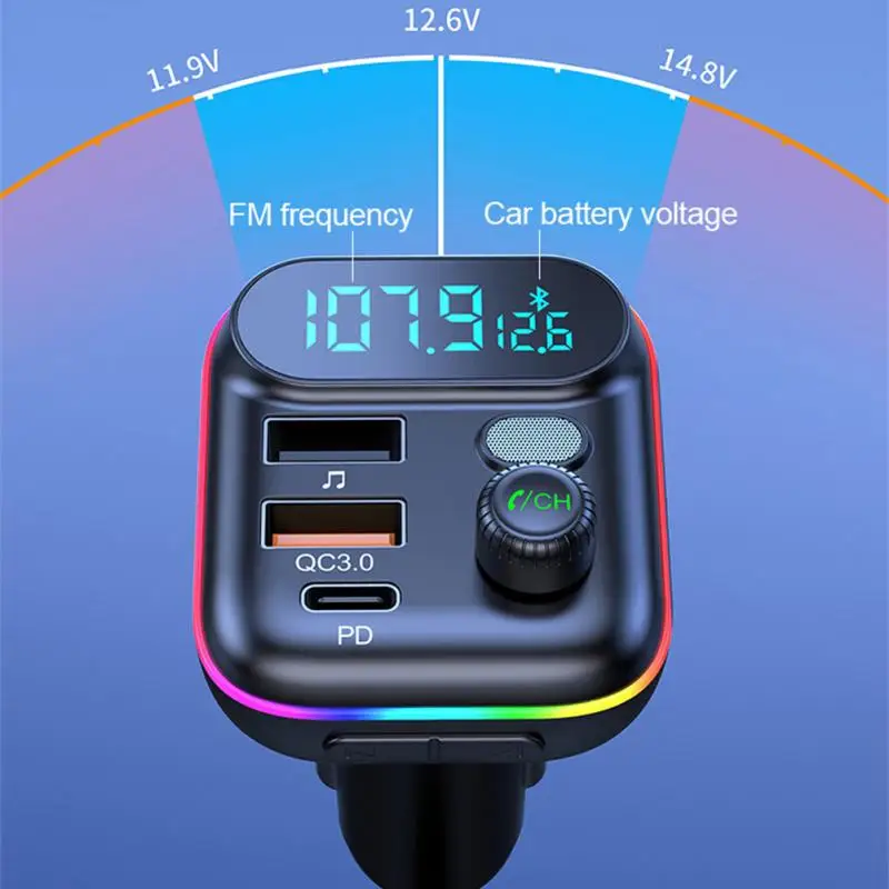 T70 Mini Car QC3.0 Phone Fast Charger Type C PD FM Transmitter Bluetooth TF Card MP3 U Disk Handsfree With Light Auto Charger
T70 Mini Car QC3.0 Phone Fast Charger Type C PD FM Transmitter Bluetooth TF Card MP3 U Disk Handsfree With Light Auto Charger