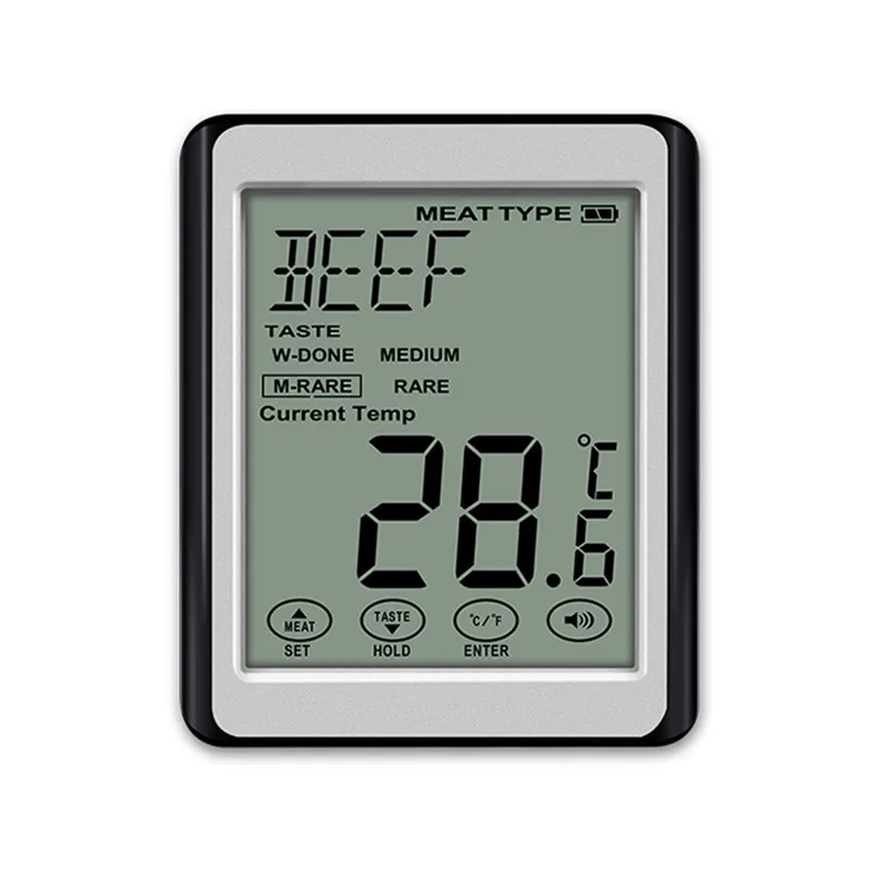 

CH-210 3 Color Backlight Alarm BBQ Thermometer Probe Type Touch Screen Electronic Food Thermometer