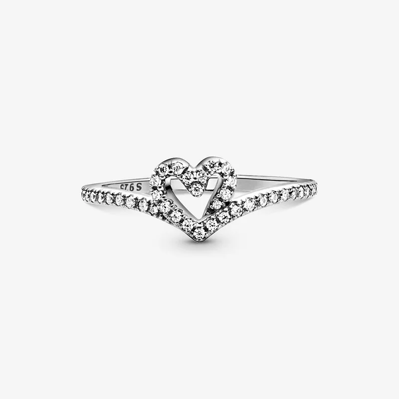925 Silver 2021 Hot Rings Sparkling Wishbone Heart Ring Women Engagement Anniversary Original Jewelry Making
925 Silver 2021 Hot Rings Sparkling Wishbone Heart Ring Women Engagement Anniversary Original Jewelry Making