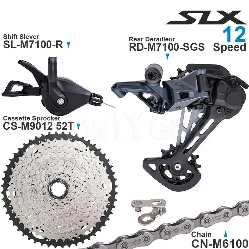 Переключатель скоростей SHIMANO SLX M7100 1x1 с задним переключателем передач и кассетной