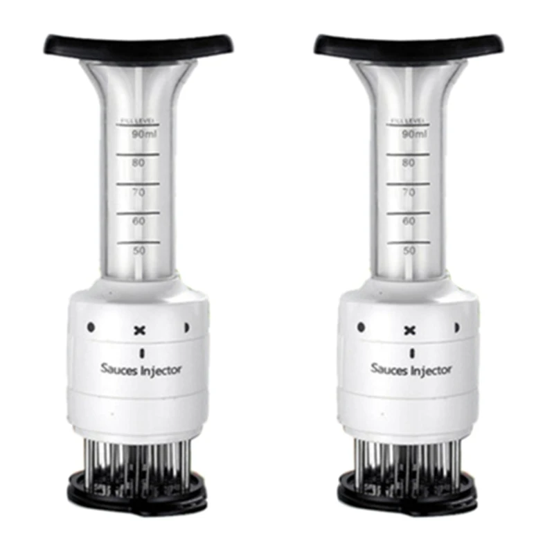 Promotion! 2Pcs Beef Meat Marinade Injector Stainless Steel Barbecue Seasoning Sauce Injector,White
Promotion! 2Pcs Beef Meat Marinade Injector Stainless Steel Barbecue Seasoning Sauce Injector,White