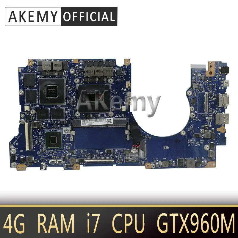 Akemy with I7-4720HQ 4GB RAM GTX960M-2GB For ASUS N501J N501JW G501JW G501J UX50JW UX501J Laptop motherboard Mainboard
Akemy with I7-4720HQ 4GB RAM GTX960M-2GB For ASUS N501J N501JW G501JW G501J UX50JW UX501J Laptop motherboard Mainboard