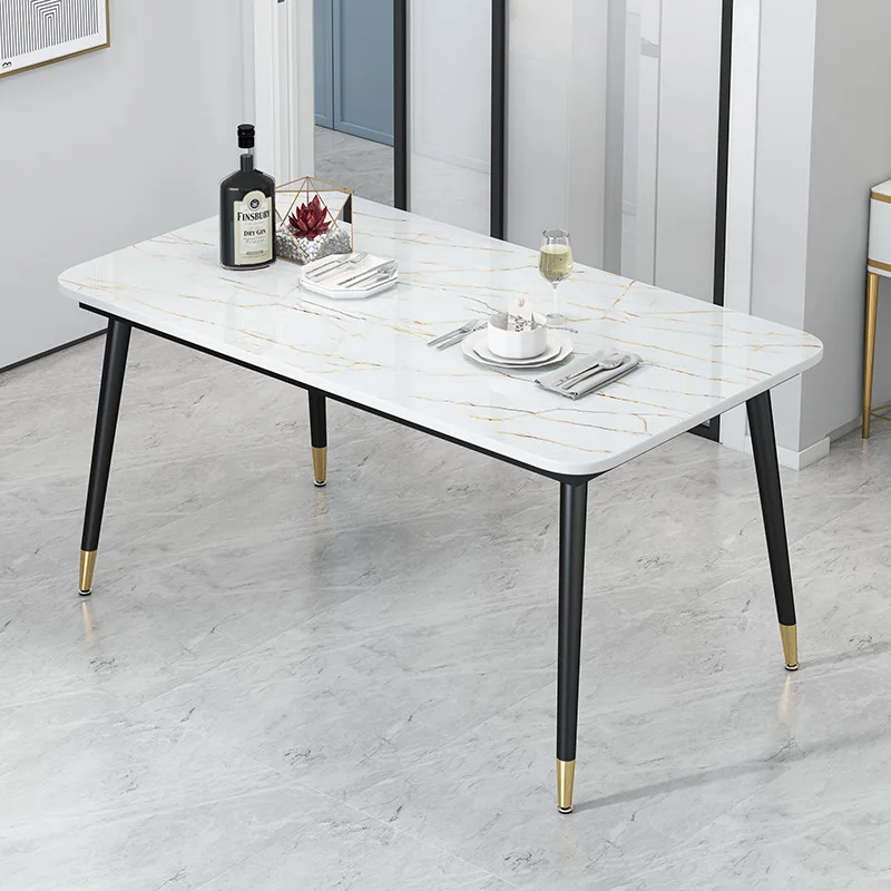 Nordic Dining Table and Chair Combination Light Luxury Marbled Dining Table Home Modern Minimalist Rectangular Dining Table
Nordic Dining Table and Chair Combination Light Luxury Marbled Dining Table Home Modern Minimalist Rectangular Dining Table