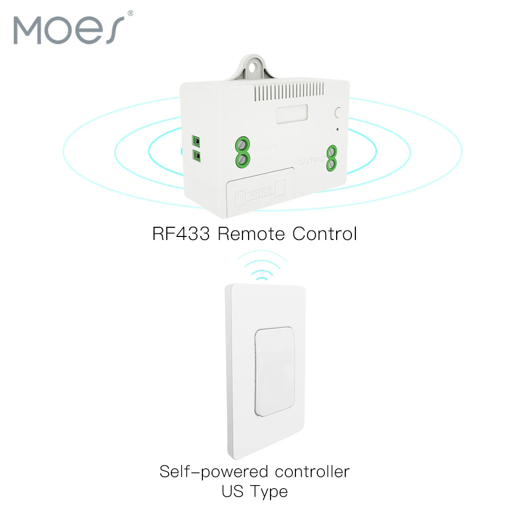 RF433 Wireless Switch No Battery Remote Control Wall Light Switch Self Powered No Wiring Needed Wall Panel Transmitter US Type
RF433 Wireless Switch No Battery Remote Control Wall Light Switch Self Powered No Wiring Needed Wall Panel Transmitter US Type