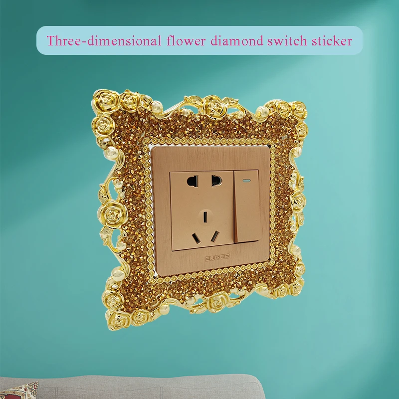 Household wall switch decoration rhinestone acrylic switch sticker living room switch cover switch wall lamp protective cover
Household wall switch decoration rhinestone acrylic switch sticker living room switch cover switch wall lamp protective cover