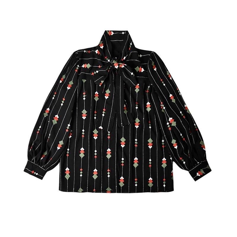 AELESEEN Runway Fashion Women Blouse Spring Summer Bow Collar Office Ladies Black Shirts Plaid Embroidery Elegant Blouse
AELESEEN Runway Fashion Women Blouse Spring Summer Bow Collar Office Ladies Black Shirts Plaid Embroidery Elegant Blouse