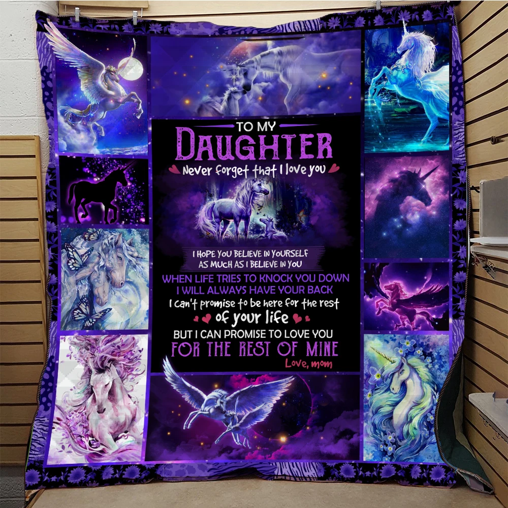 To My Daughter 3D Printed Quilt Blanket Kids Adult Bedding Throw Soft Warm Cotton Quilt Droppshiping 
To My Daughter 3D Printed Quilt Blanket Kids Adult Bedding Throw Soft Warm Cotton Quilt Droppshiping