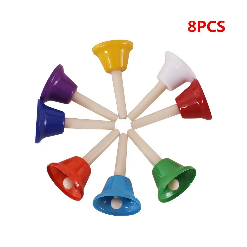 8 Pcs Handbell Hand Bell 8-Note Colorful Kid Children Musical Toy Percussion Instrument
8 Pcs Handbell Hand Bell 8-Note Colorful Kid Children Musical Toy Percussion Instrument