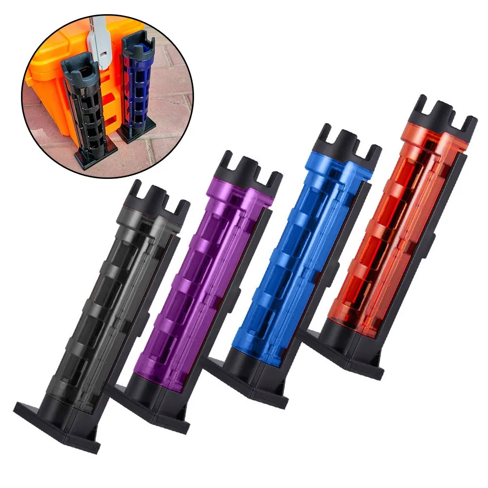 

Fish Rod Holder Raft Fishing Barrel Accessory Vertical Inserting Device For MEIHO Box Adjusted Height Pesca Iscas Tackle Tools