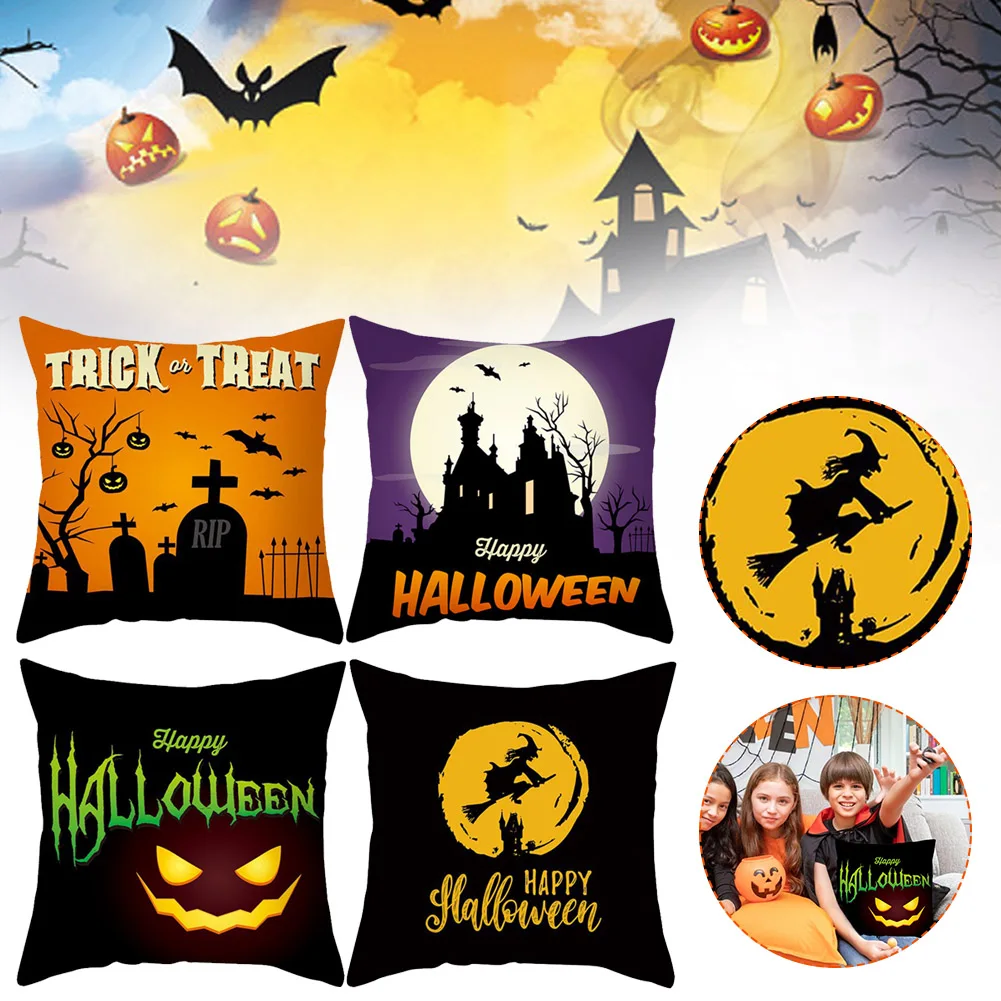 4pcs Halloween Cushion Covers Decoration Comfortable Breathable Pillow Cover Pillowcase for Party Gift for Friends 45x45cm
4pcs Halloween Cushion Covers Decoration Comfortable Breathable Pillow Cover Pillowcase for Party Gift for Friends 45x45cm