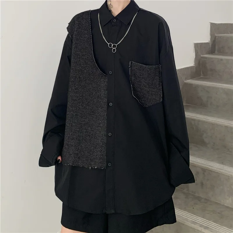 Spring/ Autumn Mid-long Diablo Women's Shirt Personality Design Sense Stitching Women Blouse Long Sleeve Loose Oversize Shirt
Spring/ Autumn Mid-long Diablo Women's Shirt Personality Design Sense Stitching Women Blouse Long Sleeve Loose Oversize Shirt