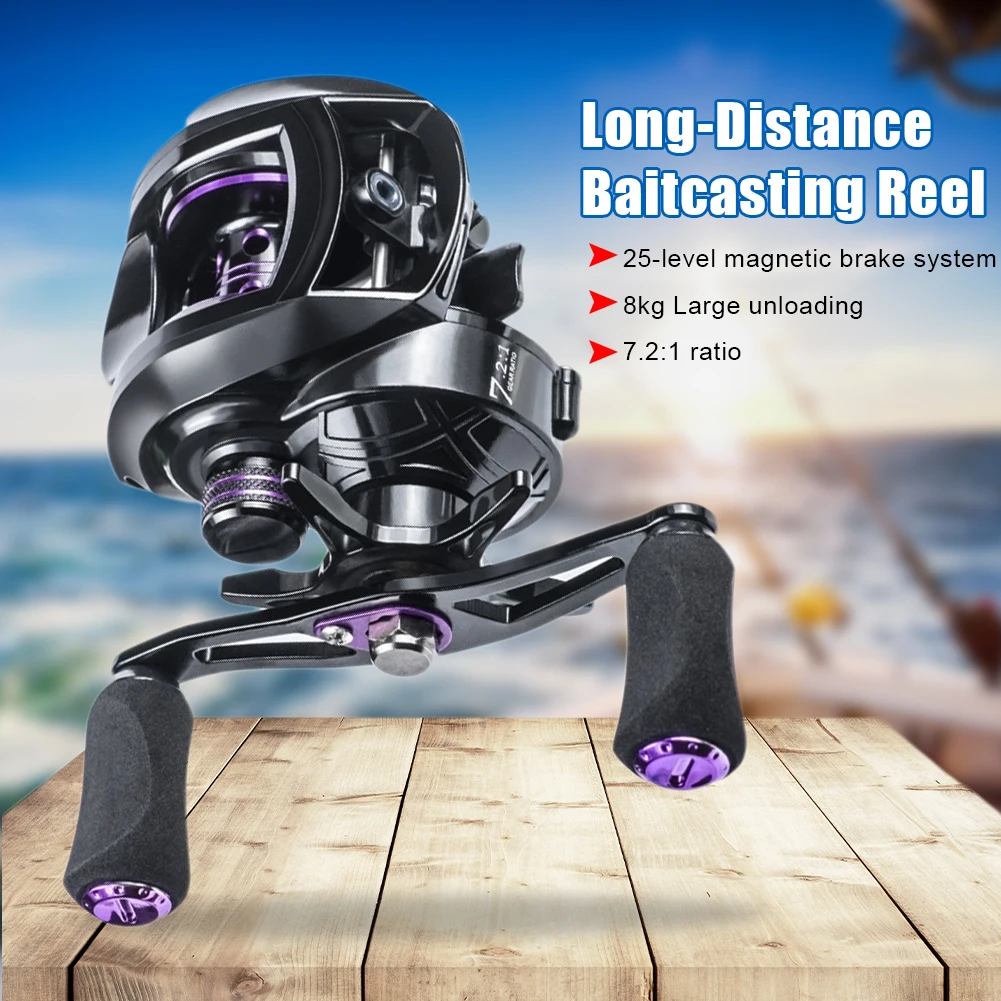 Baitcasting Reel 7.2:1 High Speed Ultralight 8KG Drag Metal Spool Magnetic Brake System Bass Fishing Reel Saltwater Fishing
Baitcasting Reel 7.2:1 High Speed Ultralight 8KG Drag Metal Spool Magnetic Brake System Bass Fishing Reel Saltwater Fishing