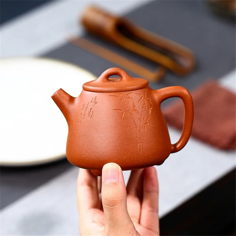 Pure Handmade Quality Yixing Teapot Bamboo Kettle Creative Teaware 
Pure Handmade Quality Yixing Teapot Bamboo Kettle Creative Teaware