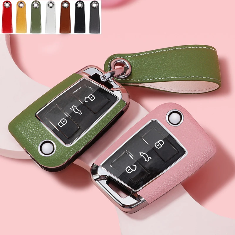 1 Pcs Color Car Flip Key Fob Case Bag Holder Cover With Keychain For Volkswagen VW Golf 7 Mk7 Skoda Polo Car Accessories
1 Pcs Color Car Flip Key Fob Case Bag Holder Cover With Keychain For Volkswagen VW Golf 7 Mk7 Skoda Polo Car Accessories