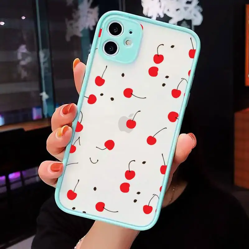 Fruit cherry food pattern Phone Case matte transparent For iphone 7 8 11 12 plus mini x xs xr pro max cover
Fruit cherry food pattern Phone Case matte transparent For iphone 7 8 11 12 plus mini x xs xr pro max cover