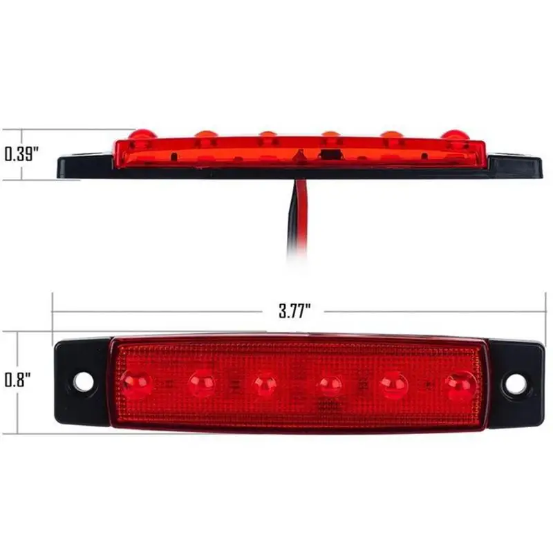 10 PCS 6LED/pc AUTO Signal Indicator Side Marker Lamp Rear Lights Clearance Tail Lights for Bus Truck Van Caravan RV Lorry
10 PCS 6LED/pc AUTO Signal Indicator Side Marker Lamp Rear Lights Clearance Tail Lights for Bus Truck Van Caravan RV Lorry