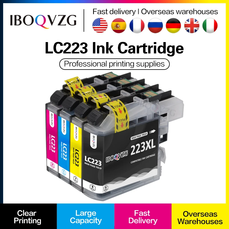 IBOQVZG LC 221 XL For Brother LC223 Ink Cartridges With Chip Full Ink For J5720DW J480DW J680DW J880DW DCP-J4120DW J562DW
IBOQVZG LC 221 XL For Brother LC223 Ink Cartridges With Chip Full Ink For J5720DW J480DW J680DW J880DW DCP-J4120DW J562DW