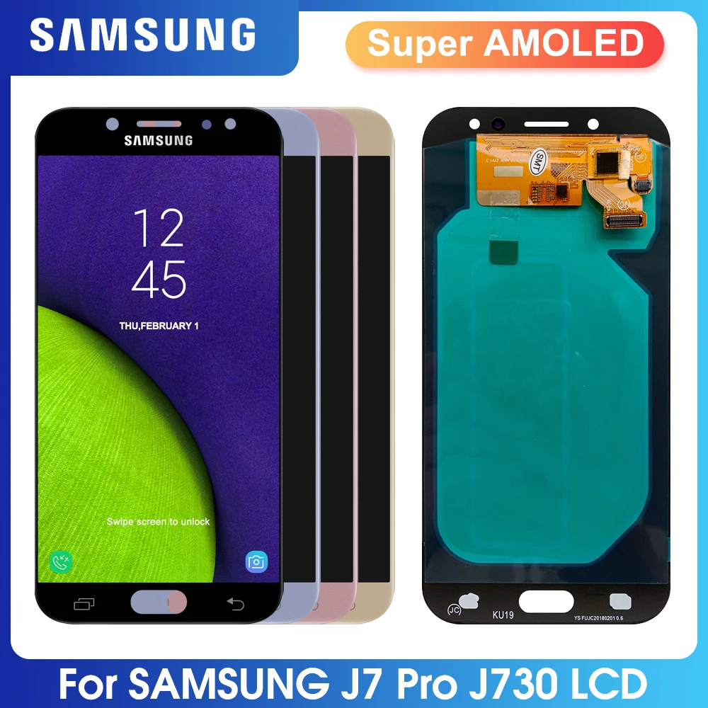 

5.5" Super AMOLED For Samsung Galaxy J7 Pro LCD Display Touch Screen Digitizer Assembly For SamsungJ7 2017 J730 J730F Screen