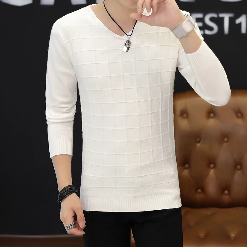 New Sweater Men Long Sleeve Square Pattern Pullovers Outwear Man V-Neck sweaters Tops youth Solid Fit Knitting Clothing
New Sweater Men Long Sleeve Square Pattern Pullovers Outwear Man V-Neck sweaters Tops youth Solid Fit Knitting Clothing