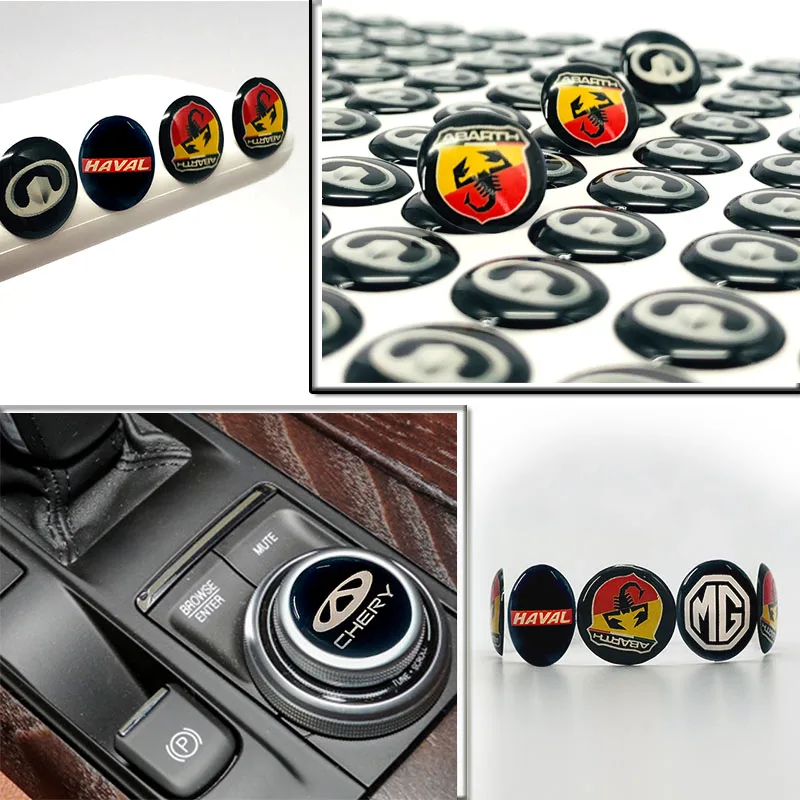 

10pcs 3d Car Interior Round Shape Small Stickers for E39 X5 G05 F10 F20 F30 E46 E60 E90 E34 X5 E70 E36 E53 Serie Car Accessories