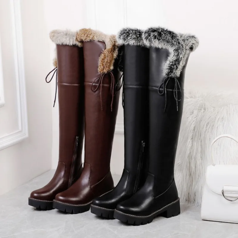 2021 autumn winter new street style artificial rabbit hair side zipper Chinese heel women's large long tube Knee Boots
2021 autumn winter new street style artificial rabbit hair side zipper Chinese heel women's large long tube Knee Boots