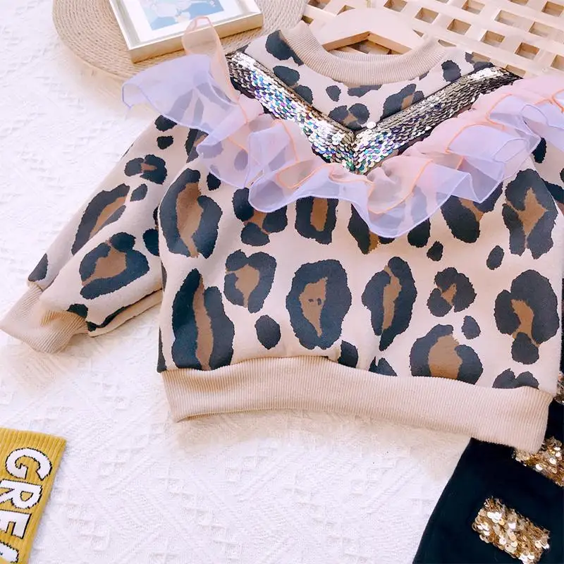 Chifuna New Leopard Mesh Rufffle Sequin Winter Baby Girl Clothes Toddler Girl Clothes Fall Baby Spring Autumn Tops
Chifuna New Leopard Mesh Rufffle Sequin Winter Baby Girl Clothes Toddler Girl Clothes Fall Baby Spring Autumn Tops