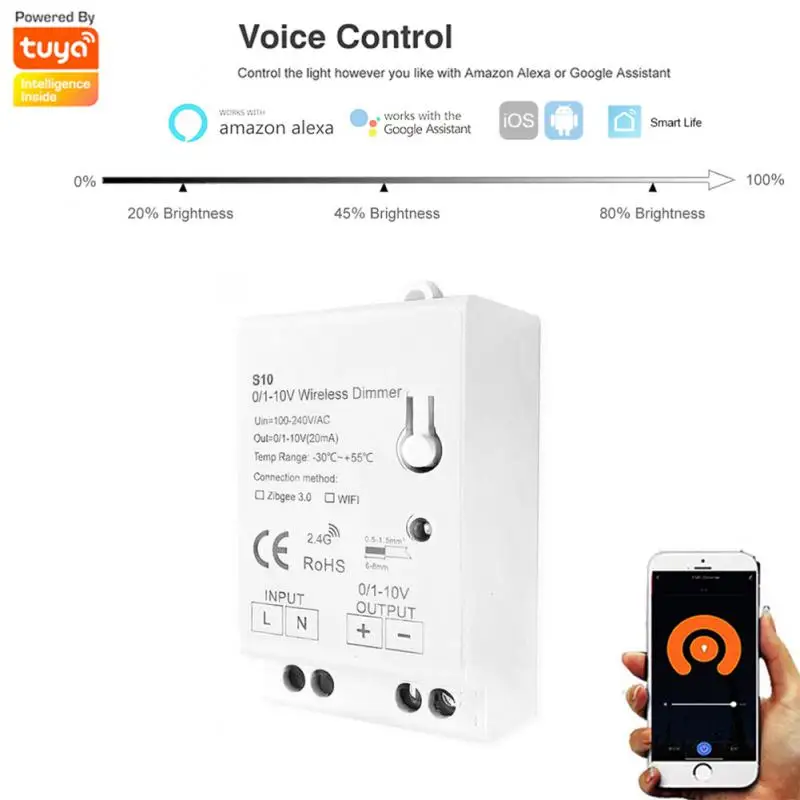 Tuya Dimmer Controller WIFI 0-10V Voice Control Wireless Switch Deep Dimming Power Switch Work With Google Home Amazon
Tuya Dimmer Controller WIFI 0-10V Voice Control Wireless Switch Deep Dimming Power Switch Work With Google Home Amazon