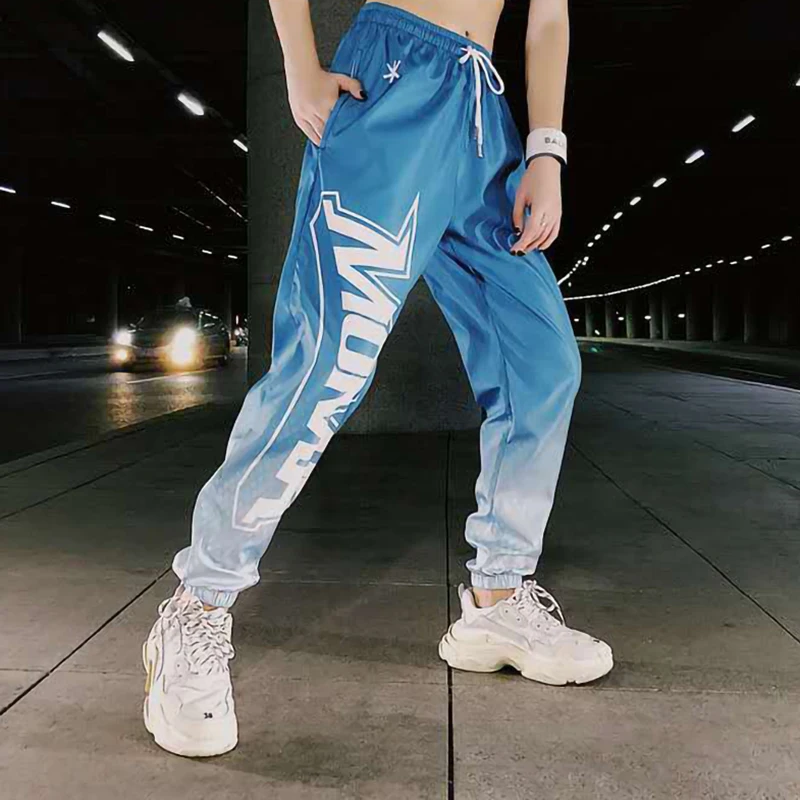Men Streetwear Pants Loose Sport Elastic waist Ankle Trousers Casual Fitness Couples Harem Gradient Jogger | Мужская одежда