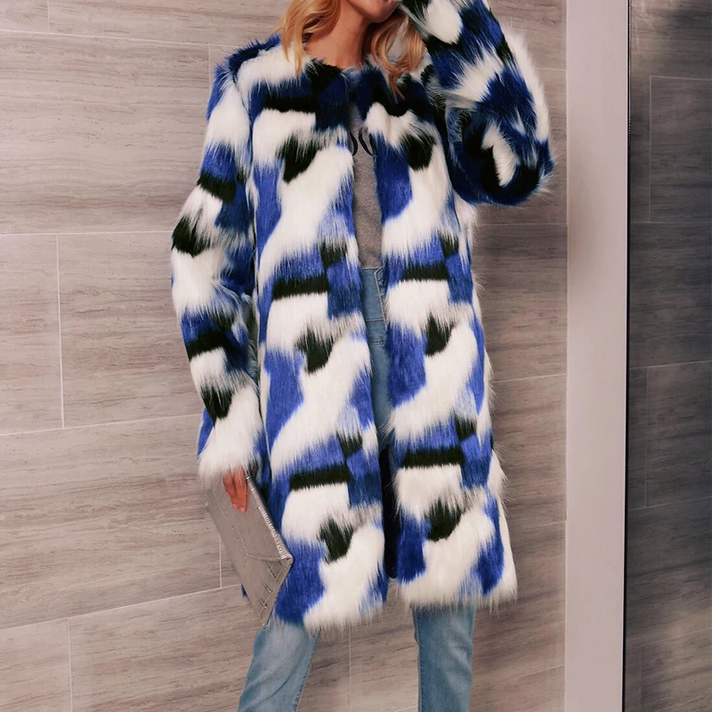 Women Winter Warm Fluffy Faux Fur Coat Colorful Casual Outwear Fake Fur Jacket Thicken Fur Overcoat Pocket Female Clothes
Women Winter Warm Fluffy Faux Fur Coat Colorful Casual Outwear Fake Fur Jacket Thicken Fur Overcoat Pocket Female Clothes