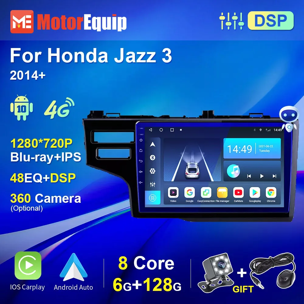 6+128 Android 10 Carplay For Honda Jazz 3 2014-2020 Auto Car Radio Multimedia player Navigation Gps Stereo Video WiFi 4G 2din
6+128 Android 10 Carplay For Honda Jazz 3 2014-2020 Auto Car Radio Multimedia player Navigation Gps Stereo Video WiFi 4G 2din