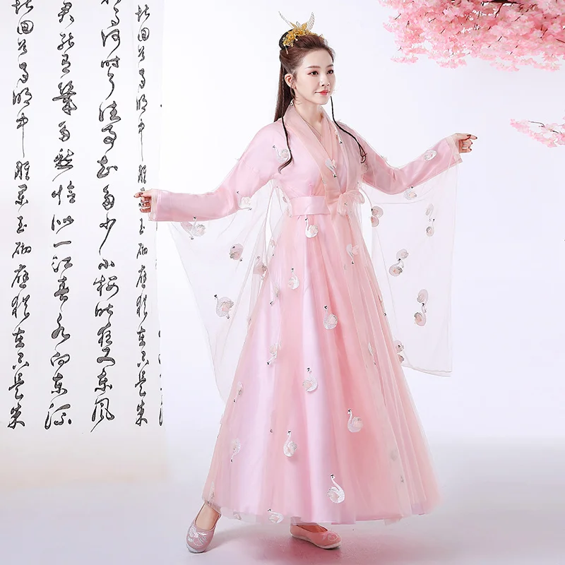 

Женская сказочная одежда для косплея Восточная старинная принцесса костюм для женщин ханьфу Традиционный китайский народный костюм танце...