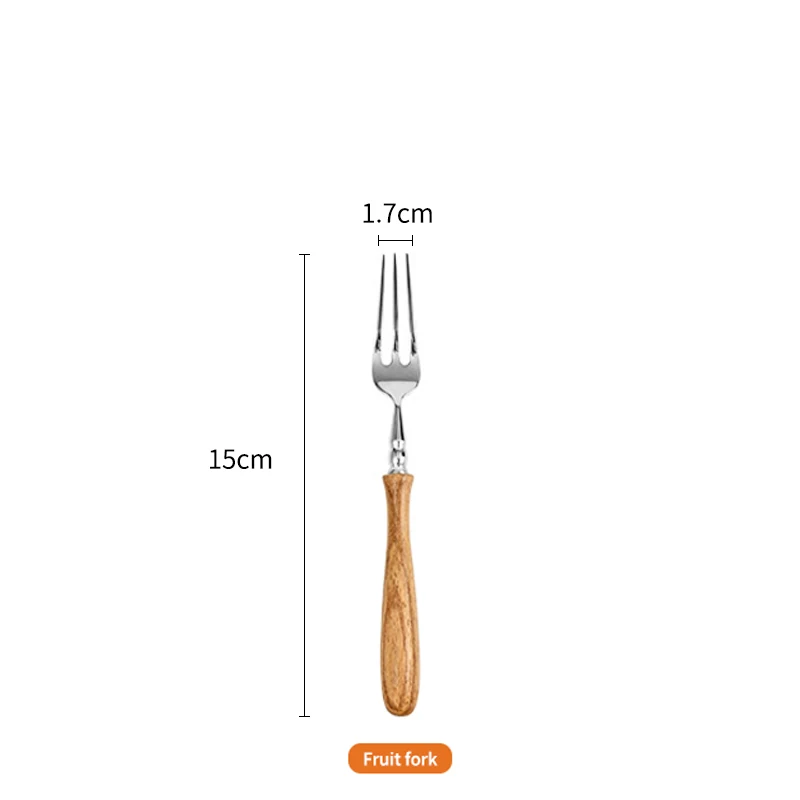 Набор столовых приборов из нержавеющей стали с деревянными ручками 
Набор столовых приборов из нержавеющей стали с деревянными ручками