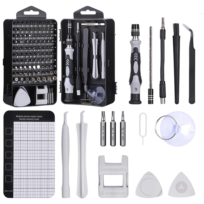 122 in 1 Laptop Repair Screwdriver Set, Precision PC, Computer Repair Kit, with 101 Magnetic Bit and 21 Practical Repair Tool
122 in 1 Laptop Repair Screwdriver Set, Precision PC, Computer Repair Kit, with 101 Magnetic Bit and 21 Practical Repair Tool