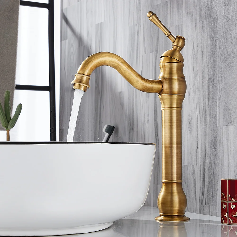 Bathroom Basin Sink Faucet Antique Solid Brass Faucets Single Handle Cold and Hot Water Mixer Taps Bathroom Accessories
Bathroom Basin Sink Faucet Antique Solid Brass Faucets Single Handle Cold and Hot Water Mixer Taps Bathroom Accessories