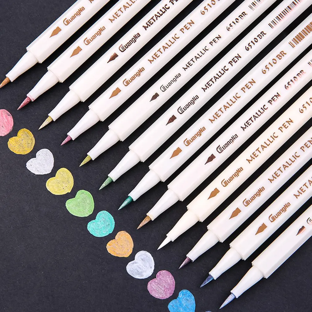 12pcs DIY Photo Album Marker Pen Signature Water Based Mug Wood Graffiti Acrylic Paint Highlighting Permanent Art Metallic Color
12pcs DIY Photo Album Marker Pen Signature Water Based Mug Wood Graffiti Acrylic Paint Highlighting Permanent Art Metallic Color