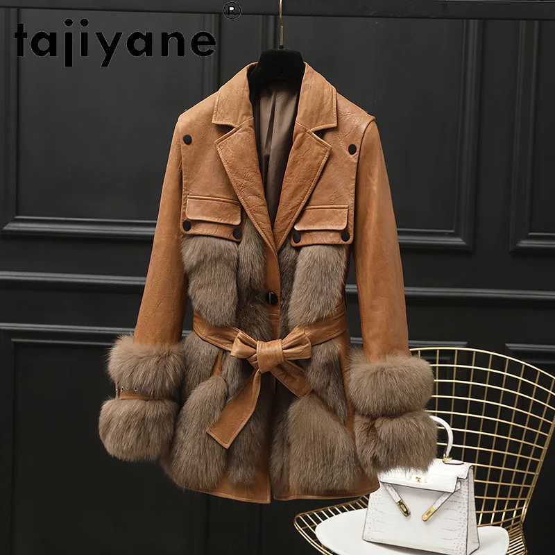 Tajiyane Real Fur Coat Women's 100% Fox Fur Jackets Woman Genuine Sheepskin Coats Female Long Jacket Luxury Mujer Parkas TN1457
Tajiyane Real Fur Coat Women's 100% Fox Fur Jackets Woman Genuine Sheepskin Coats Female Long Jacket Luxury Mujer Parkas TN1457