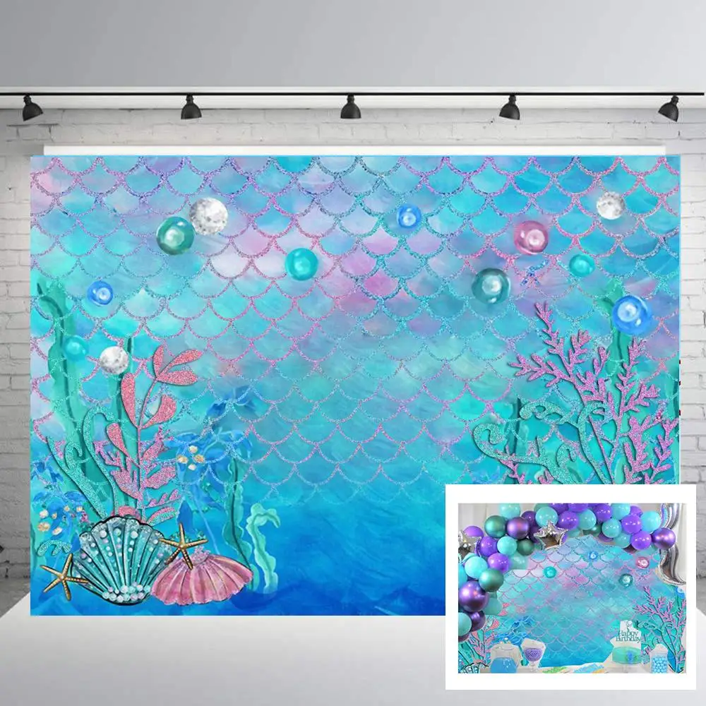 Little Mermaid Backdrop Under the sea Photo background cake smash baby shower Birthday Banner dessert Table Studio Props
Little Mermaid Backdrop Under the sea Photo background cake smash baby shower Birthday Banner dessert Table Studio Props