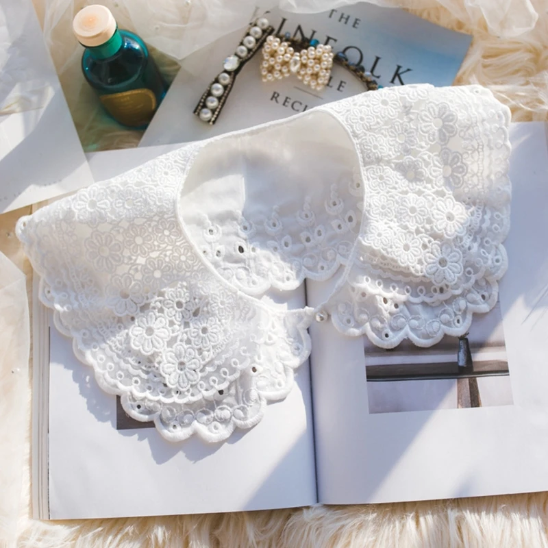 Women 3 Layer Embroidery Floral Lace Fake Collar Shawl Crochet Decorative Poncho K3KC
Women 3 Layer Embroidery Floral Lace Fake Collar Shawl Crochet Decorative Poncho K3KC