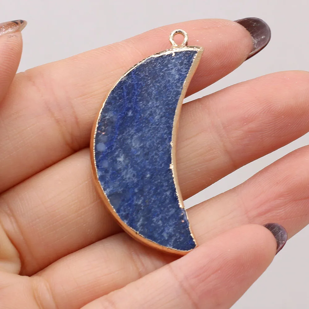 Natural Semi-precious Stone Pendant Moon Shape Blue Aventurine DIY Jewelry Making Necklace Bracelet Gift
Natural Semi-precious Stone Pendant Moon Shape Blue Aventurine DIY Jewelry Making Necklace Bracelet Gift