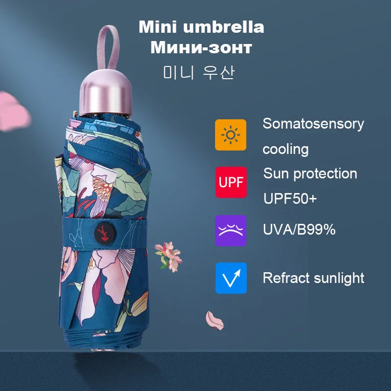 Luxury 8 Ribs Pocket Mini Umbrella Anti UV Paraguas Sun Umbrella Rain Windproof Light Folding Portable Umbrellas for Women Girl
Luxury 8 Ribs Pocket Mini Umbrella Anti UV Paraguas Sun Umbrella Rain Windproof Light Folding Portable Umbrellas for Women Girl