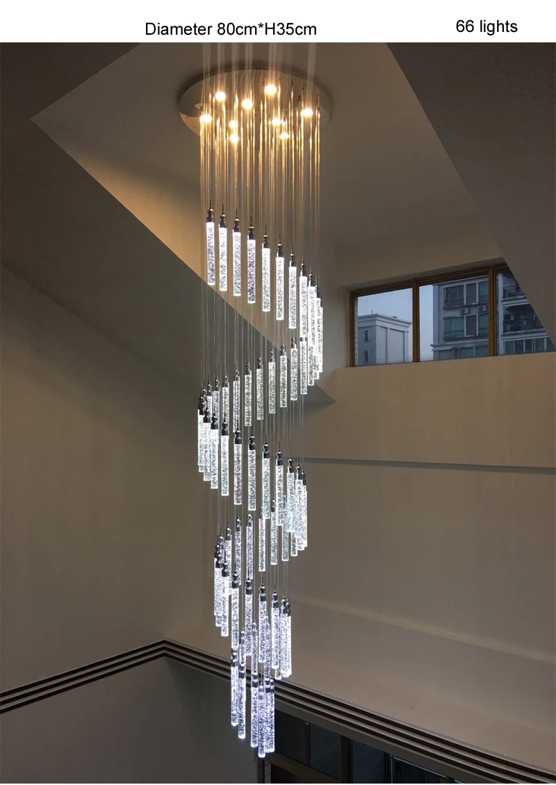 Chandelier Light for High Ceilings Villa Entryway Stairs Hanging Spiral Long Lamps Crystal Staircase Chandelier Hanging Lights
Chandelier Light for High Ceilings Villa Entryway Stairs Hanging Spiral Long Lamps Crystal Staircase Chandelier Hanging Lights