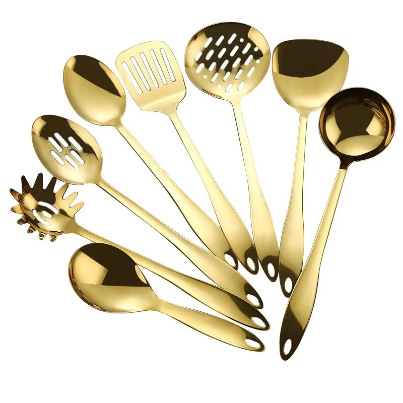 Titanium-plated Series Stainless Steel Kitchenware Set, Cooking Shovel, Kitchen Utensils
Titanium-plated Series Stainless Steel Kitchenware Set, Cooking Shovel, Kitchen Utensils