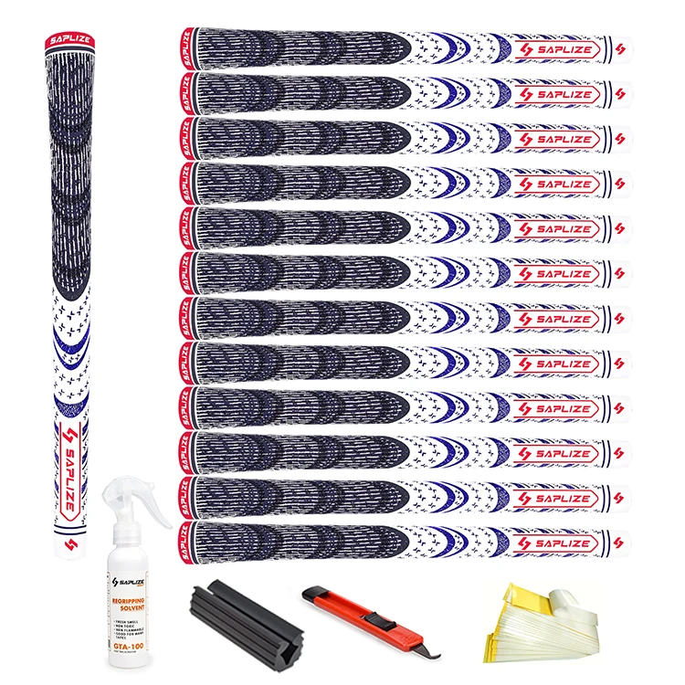 

New 13PCS SAPLIZE Golf Grips with Regripping Kits Standard/Midsize 60R Full-Cord Rubber Non-slip Grips CL03