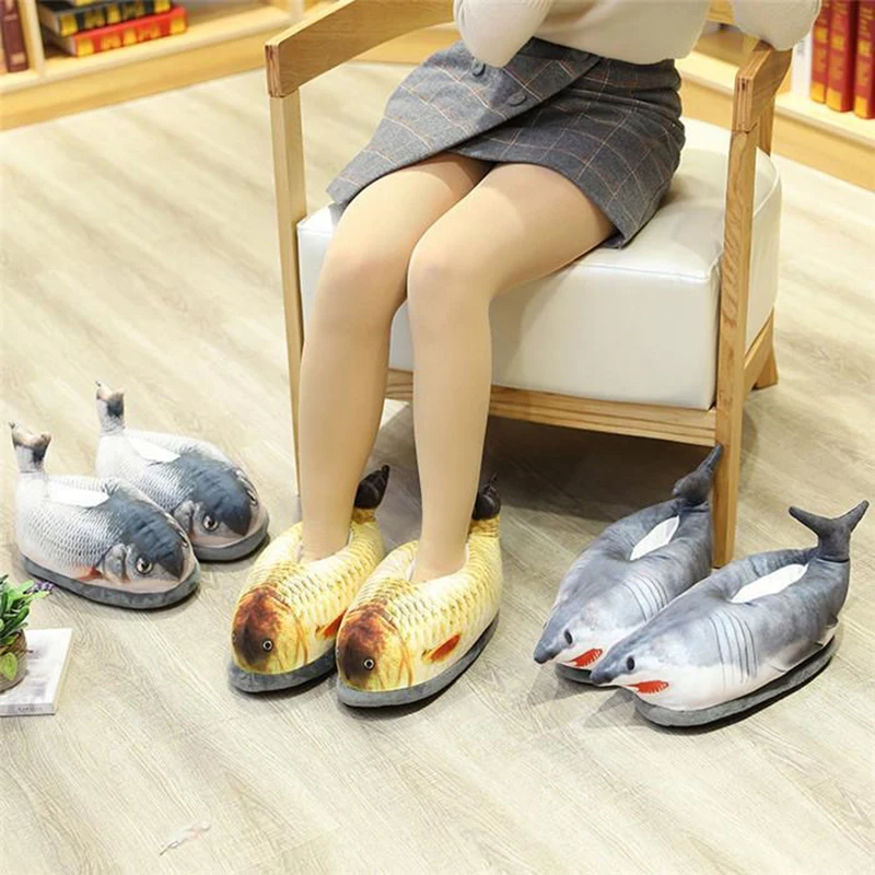 High Quality Cotton Shoes Cartoon Funny Fish Man And Women Warm Furry Flat Slippers Couple Winter Indoor Non-Slip Home Slides Sh
High Quality Cotton Shoes Cartoon Funny Fish Man And Women Warm Furry Flat Slippers Couple Winter Indoor Non-Slip Home Slides Sh