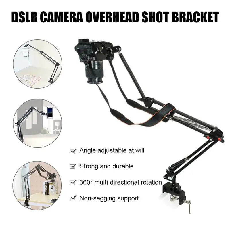 Camera Holder Table Clamp Set 360 Degree Rotation Desk Mount Camera Arm Clamp Stand for Workbench Kitchen Countertop
Camera Holder Table Clamp Set 360 Degree Rotation Desk Mount Camera Arm Clamp Stand for Workbench Kitchen Countertop